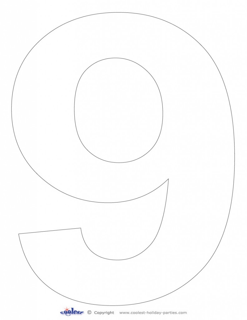 Printable Number 9 - Coolest Free Printables