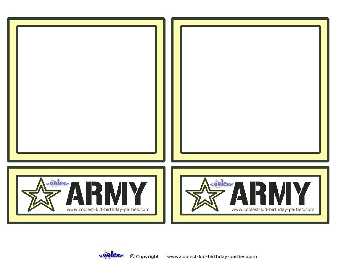 Free Printable Army Invitation Template