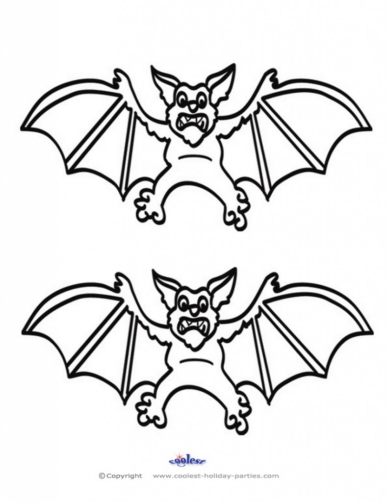 Medium Printable B&W Bats - Coolest Free Printables