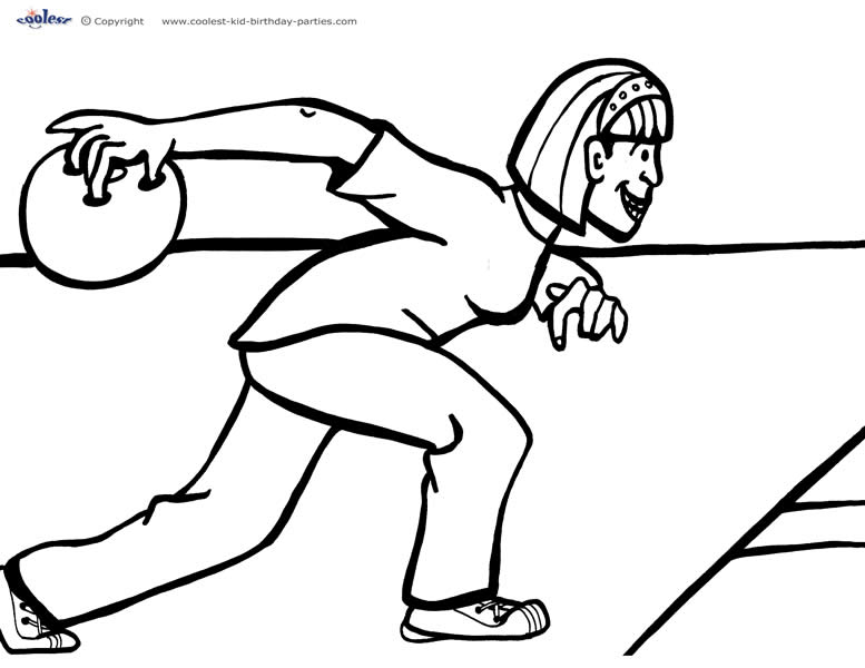 Bowling Coloring Sheet Coloring Pages Sports Coloring Pages - Riset