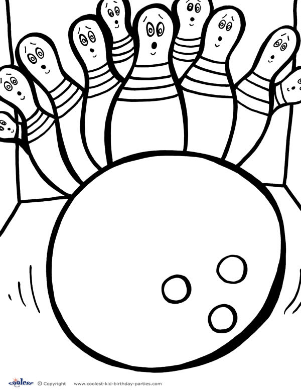Printable Bowling Coloring Page 4 - Coolest Free Printables