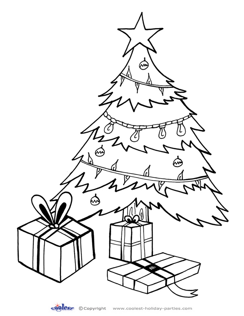 christmas-tree-bw - Coolest Free Printables