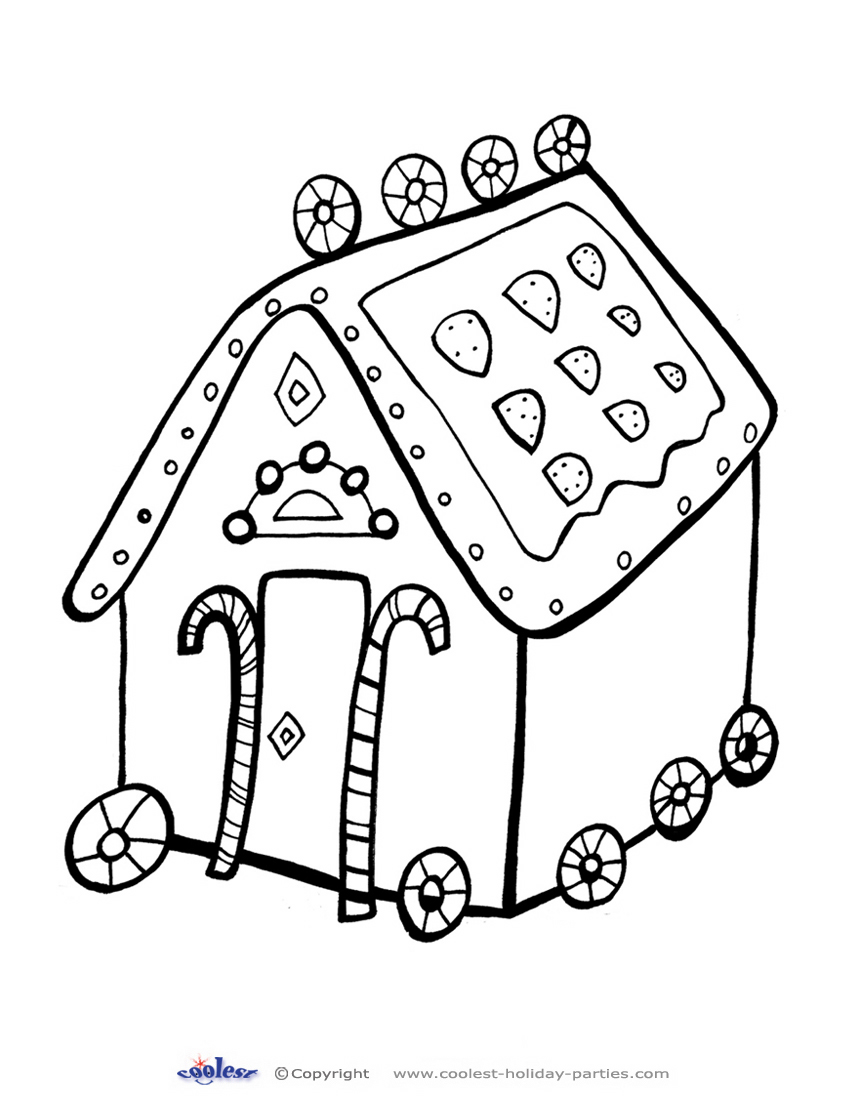 gingerbread-house-bw-02 - Coolest Free Printables