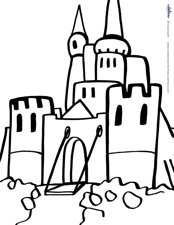 castle gate coloring page