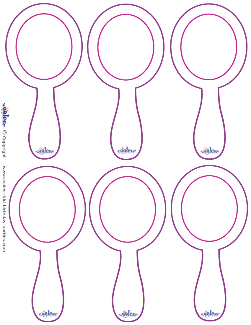 Hand Mirror Template Printable