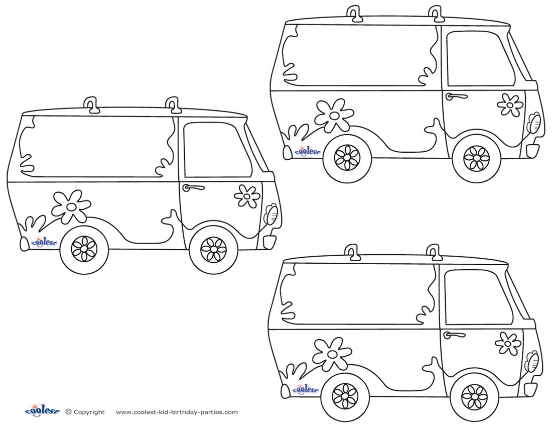 Blank Printable Mystery Van Thank You Cards - Coolest Free Printables