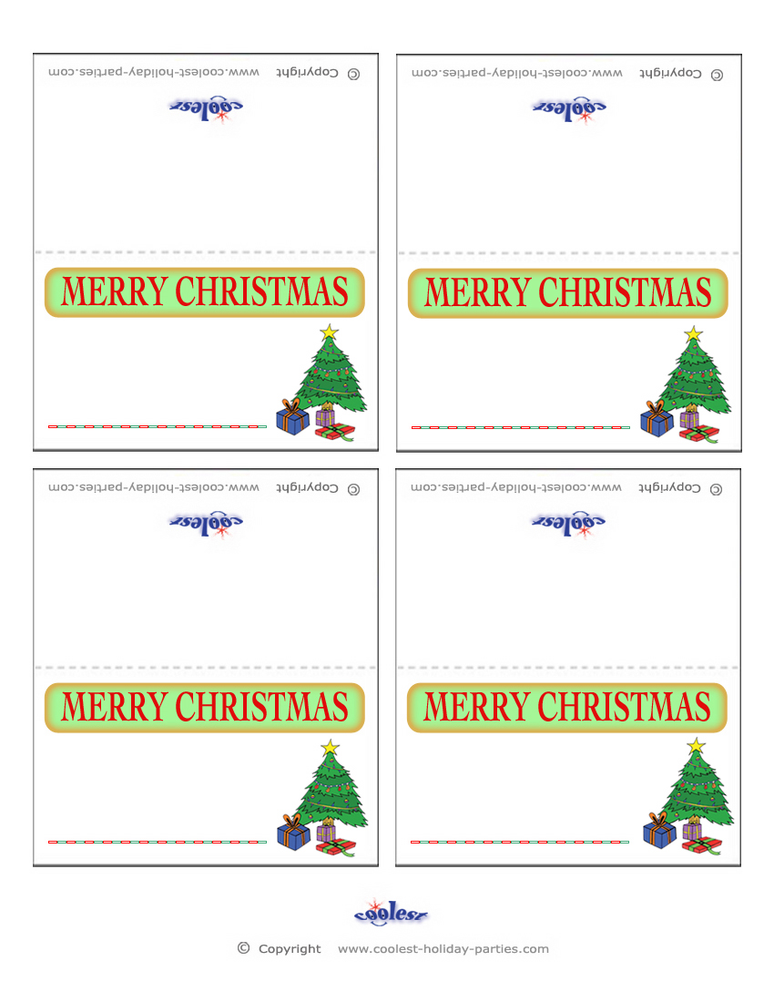 Printable Colored Tree Placecards - Coolest Free Printables