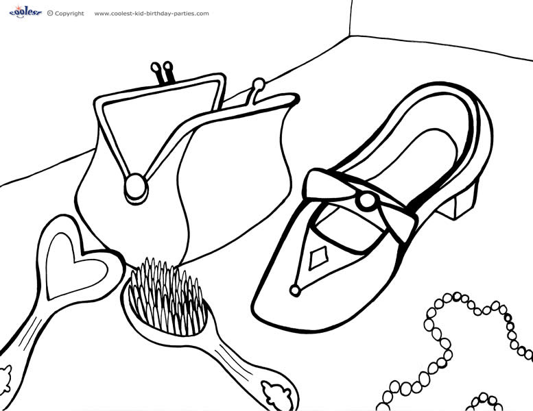 coloring pages of vintage accessories
