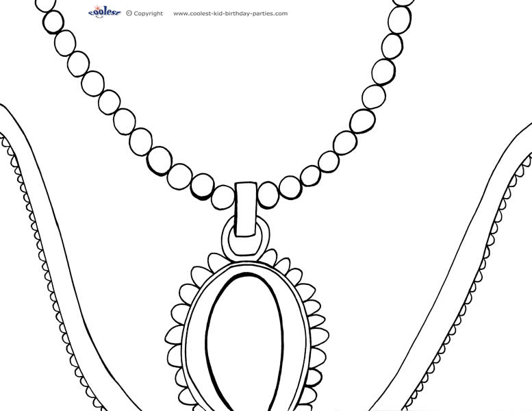 Printable Necklace Coloring Page - Coolest Free Printables