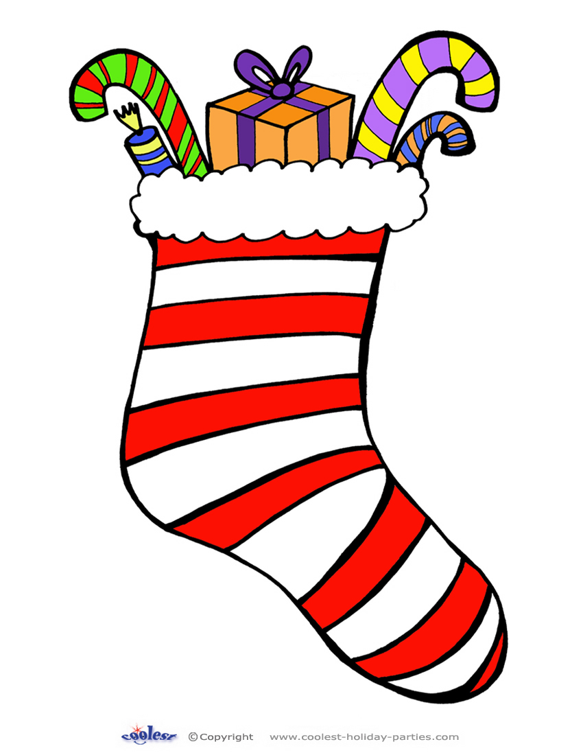 Printable Colored Stocking 2 Coolest Free Printables