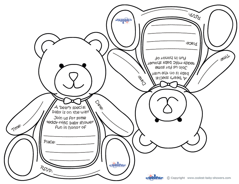 Printable Teddy Bear Invitations Coolest Free Printables