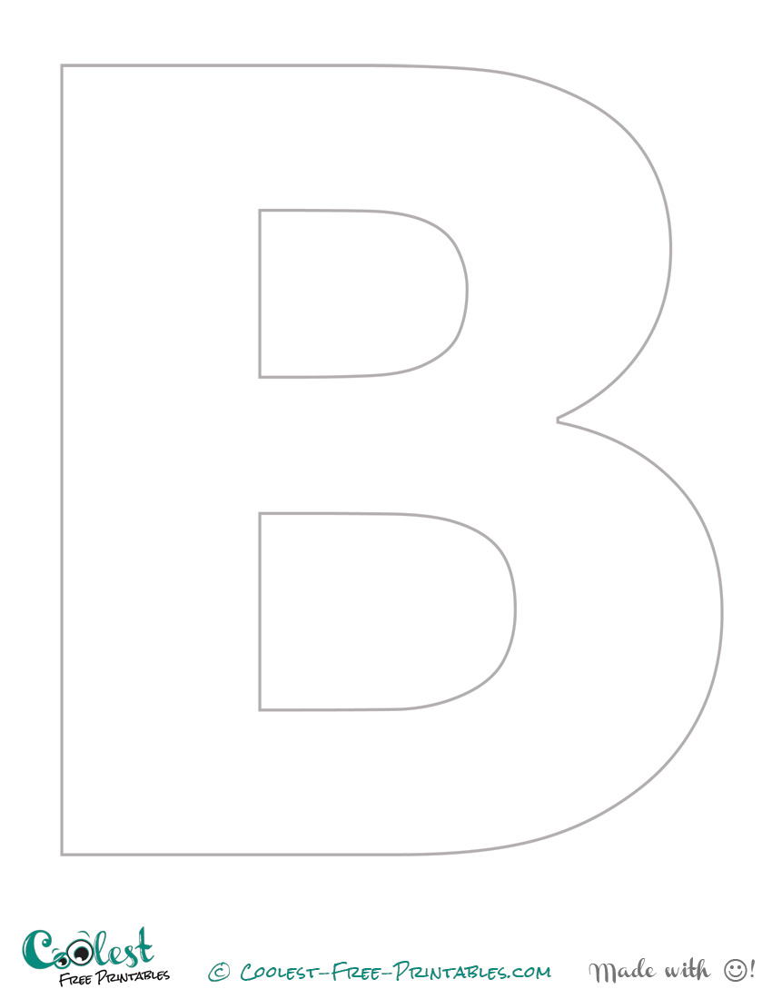 Free Printable Letter B Template