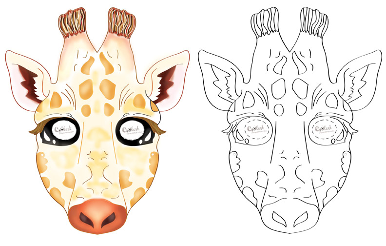 giraffe head mask