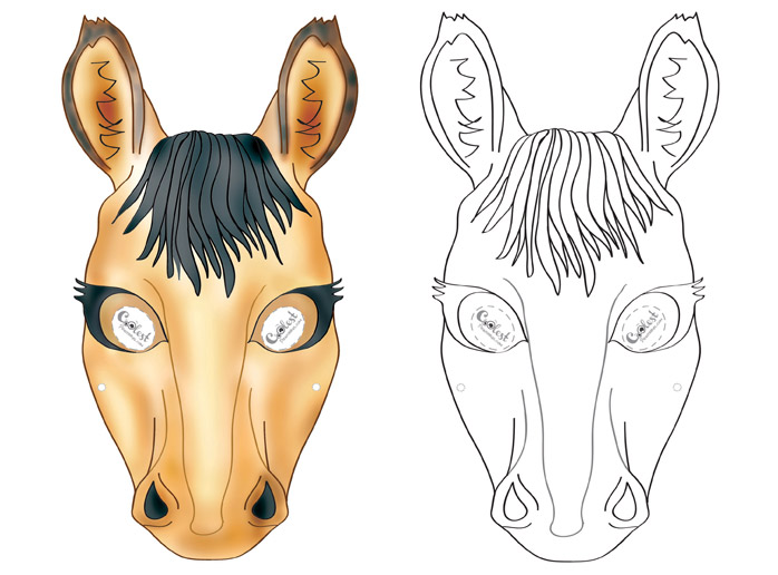 horse head pictures printable