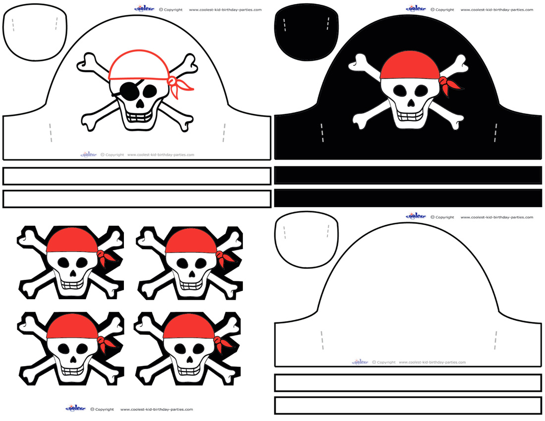 Cool Printable Pirate Hats Coolest Free Printables