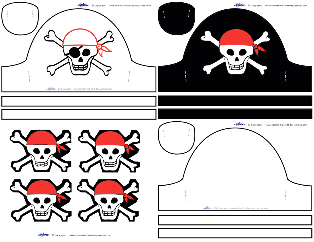 Printable Cut Out Pirate Hat Template